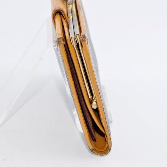 0404221 Celine Macadam Triomphe Clasp Bi-Fold Wallet Leather Brown Logo - Picture 3 of 10